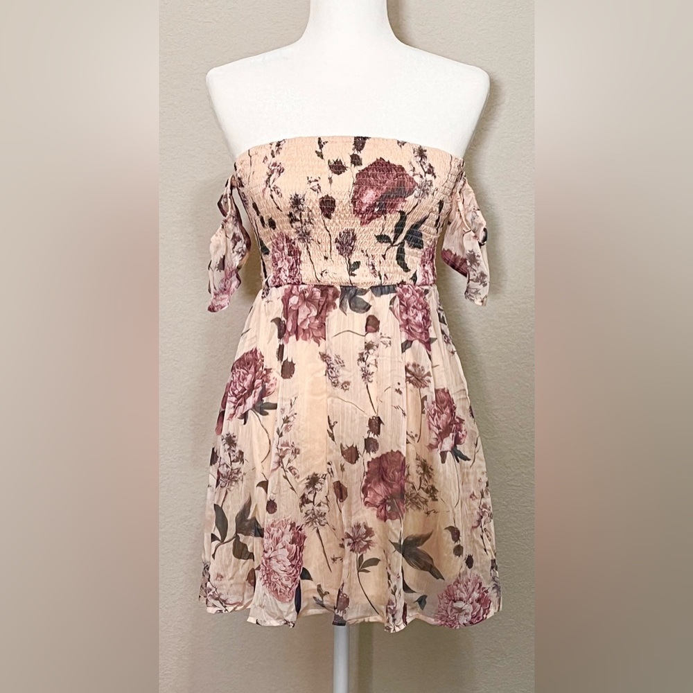Windsor Floral Off Shoulder Mini Dress Size S - Picture 6 of 7